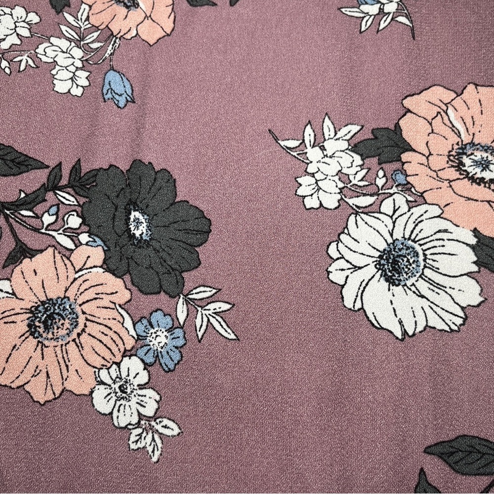 Sadie and Sage Wide Leg Floral Lined Trousers Mauve and Pink Size Small EUC​​​​​ - Picture 7 of 10